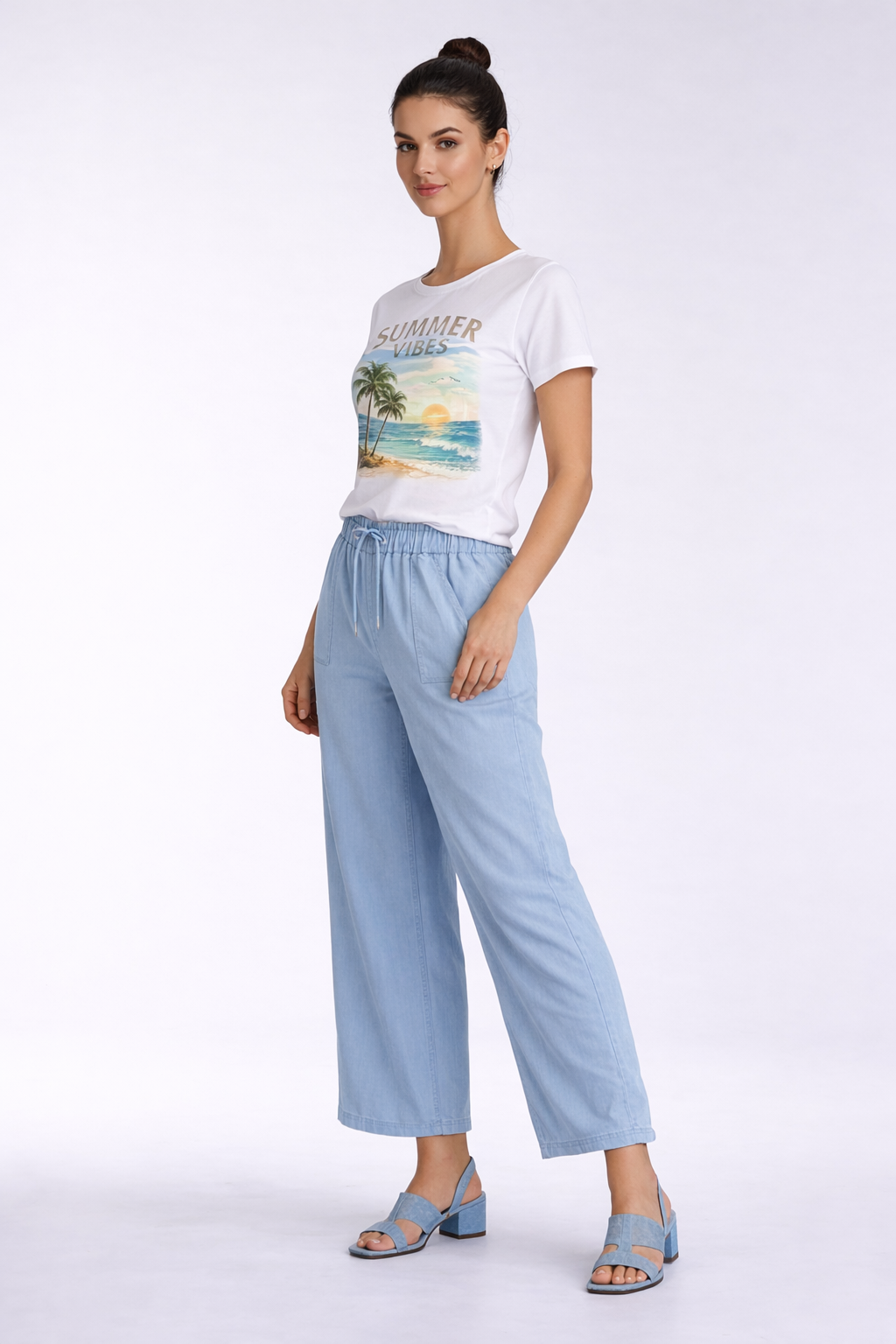 Carreli® Tencel Palazzo – in Bleach