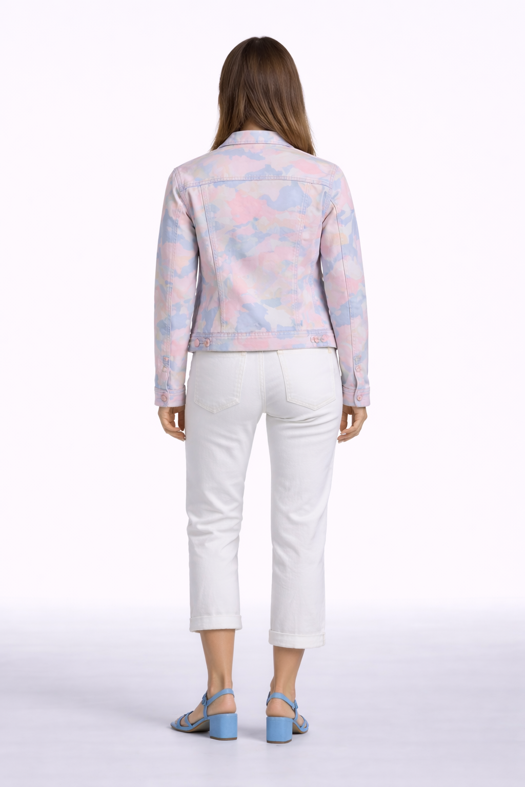 Floral Print Stretch Denim Jacket – Classic Fit | Carreli Jeans®