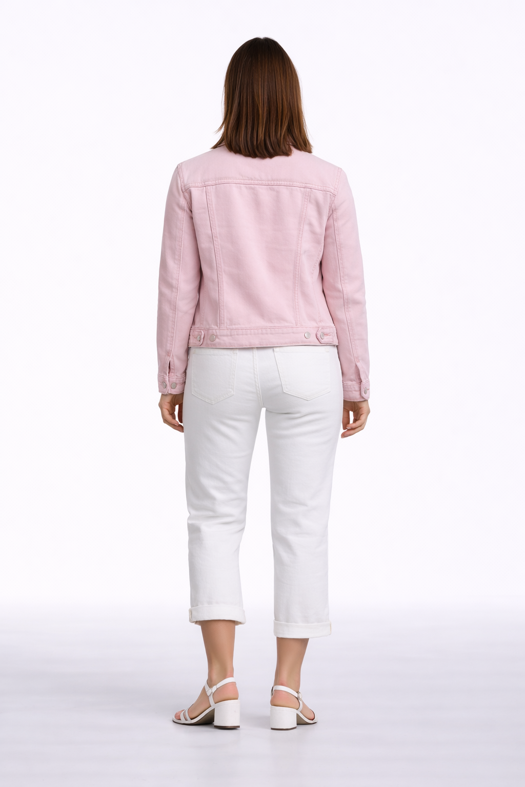 Heavenly Pink Stretch Denim Jacket – Classic Fit | Carreli Jeans®