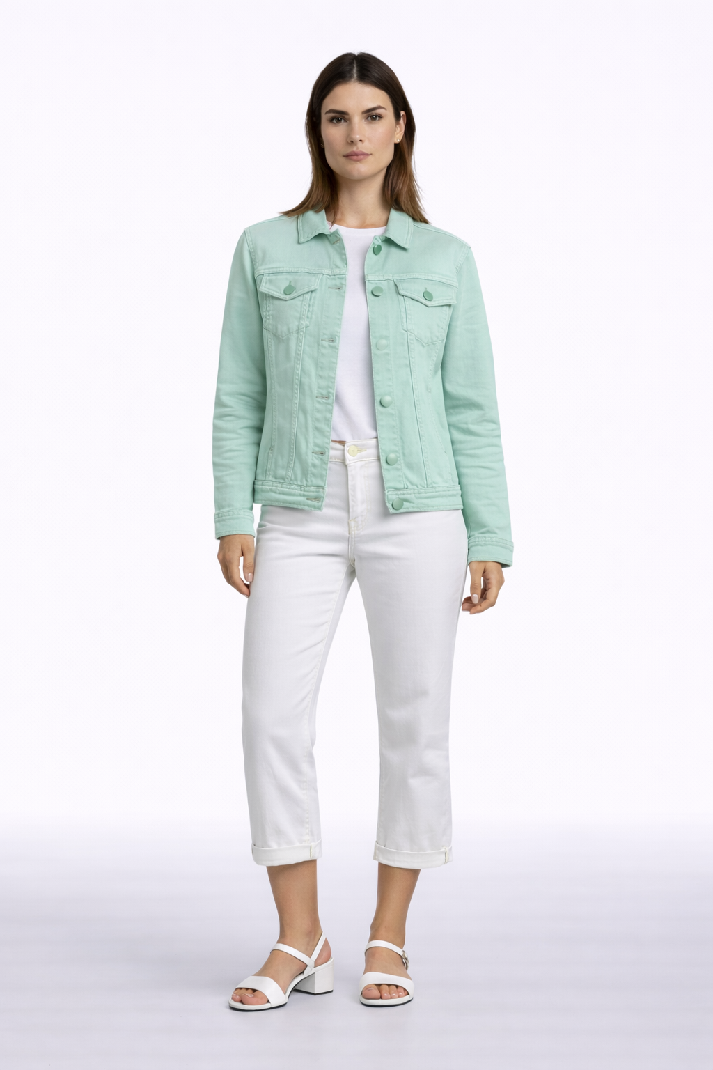 Misty Jade Stretch Denim Jacket – Classic Fit | Carreli Jeans®