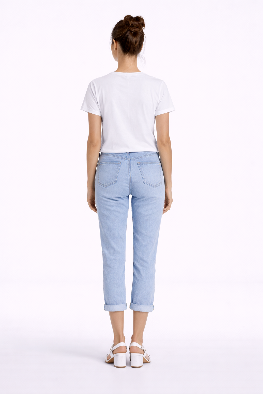 Bleach Wash Premium Denim Capri | Carreli Jeans®