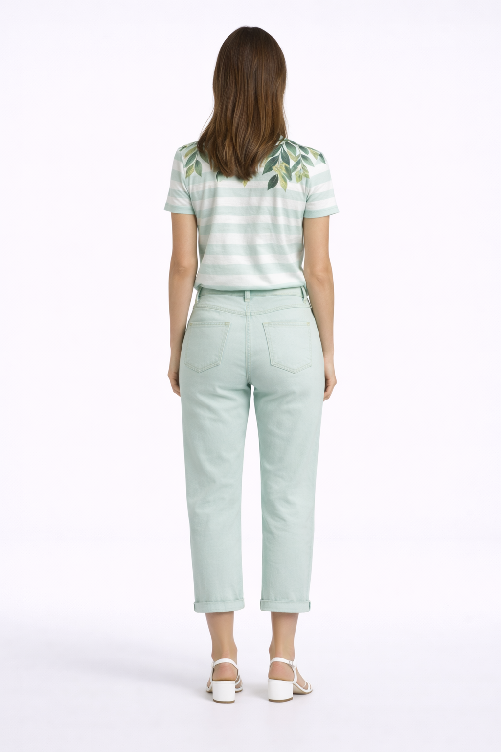 Misty Jade Stretch Denim Capri – Classic Fit | Carreli Jeans®