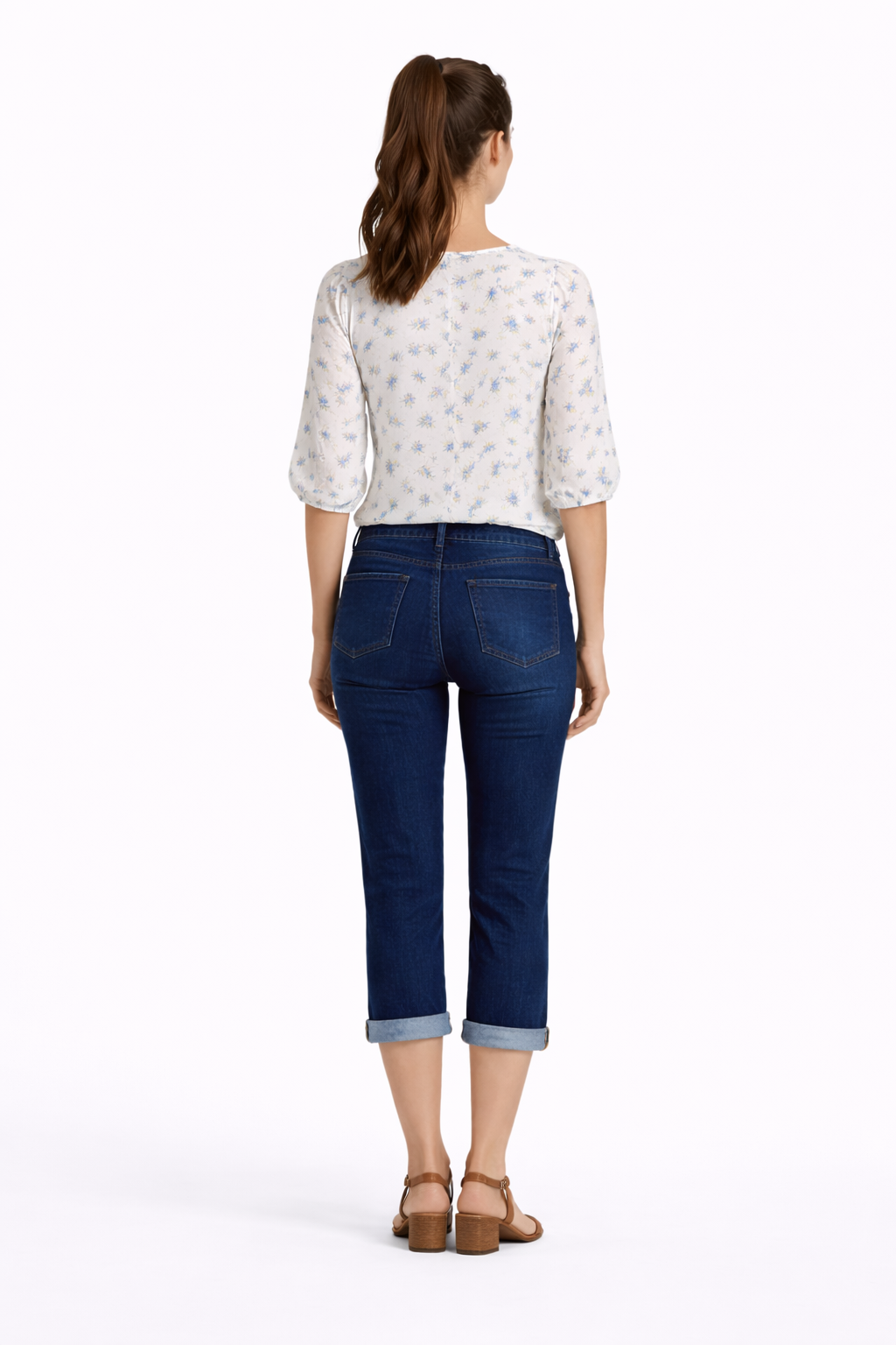 Stone Wash Denim Capri | Carreli Jeans®