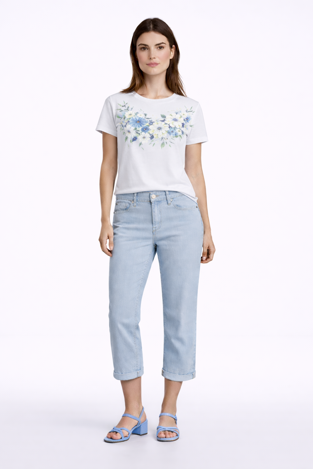 Sky Stretch Denim Capri – Classic Fit | Carreli Jeans®