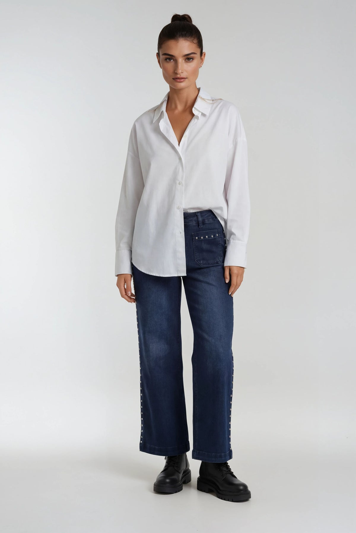 Premium Kick Flare with Studs and Patch Pocket 28" Inseam
