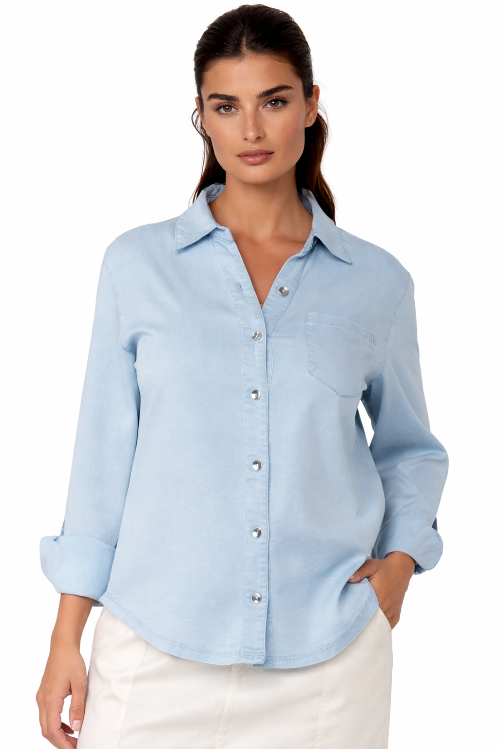 Carreli® Tencel Shirt – in Bleach Denim