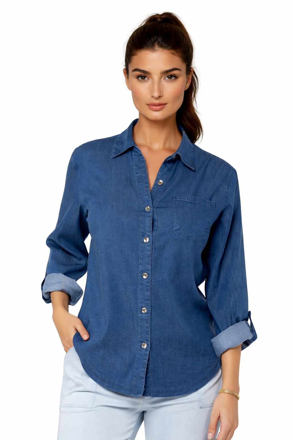 Carreli® Tencel Shirt – in Stone Denim