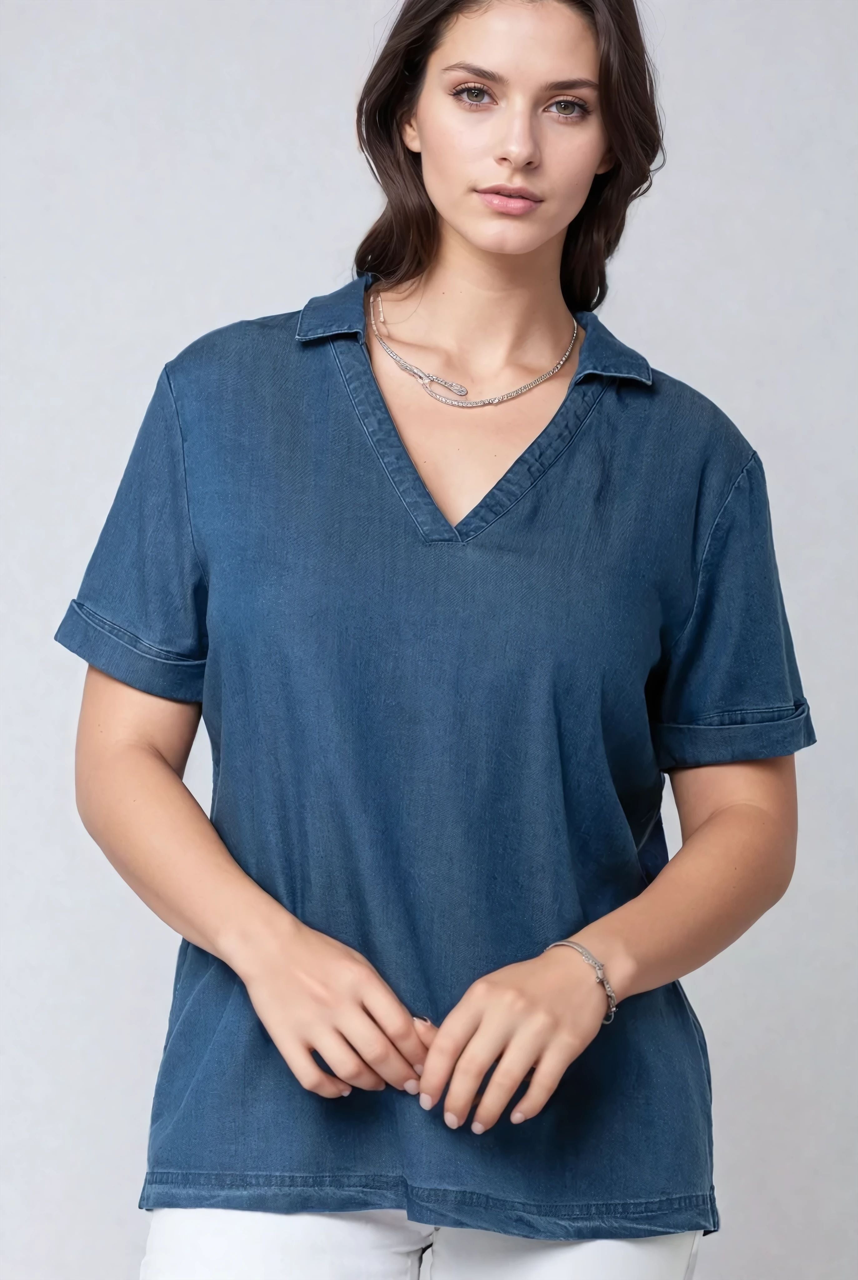Tencel Popover Top
