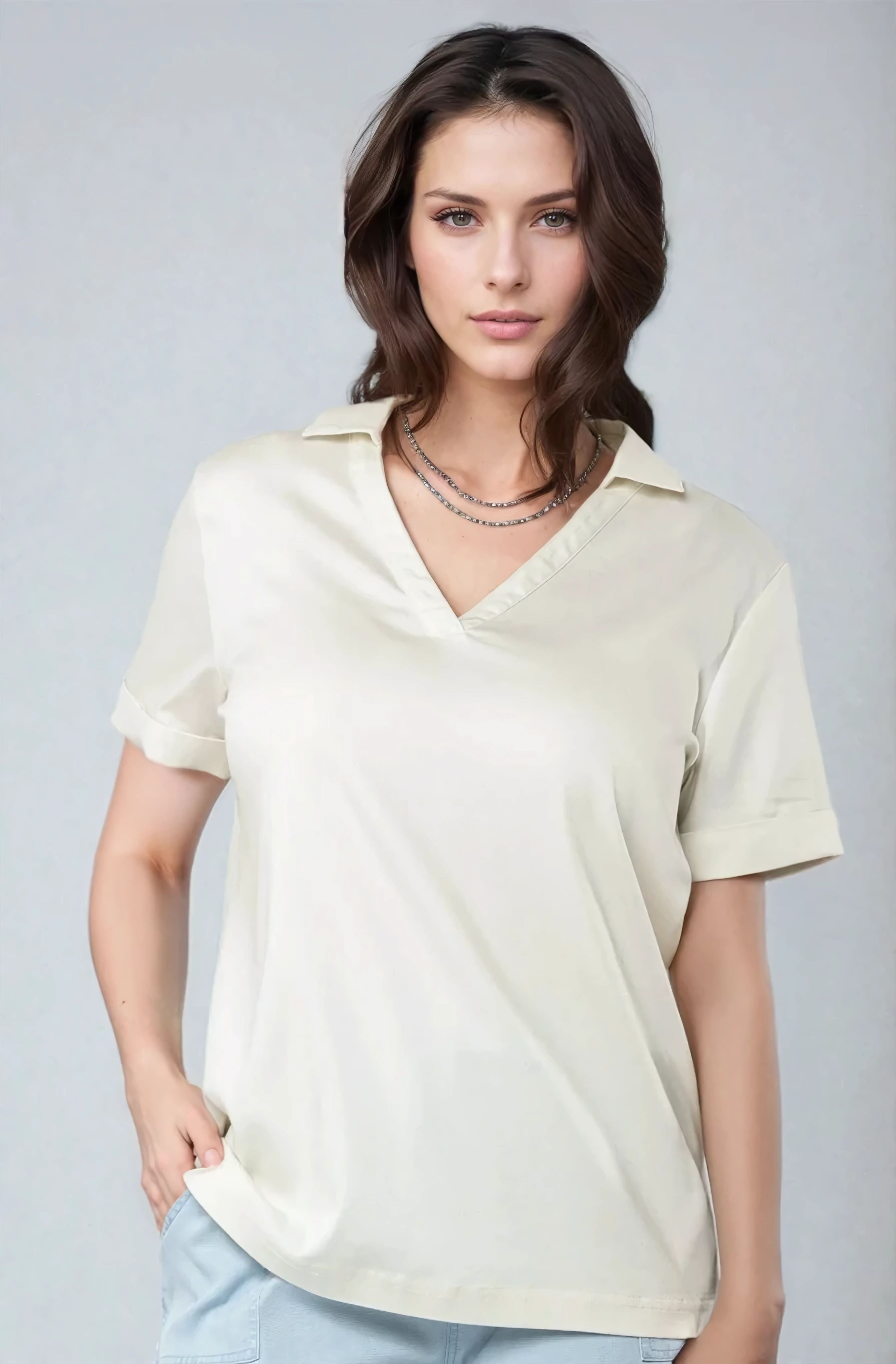 Tencel Popover top