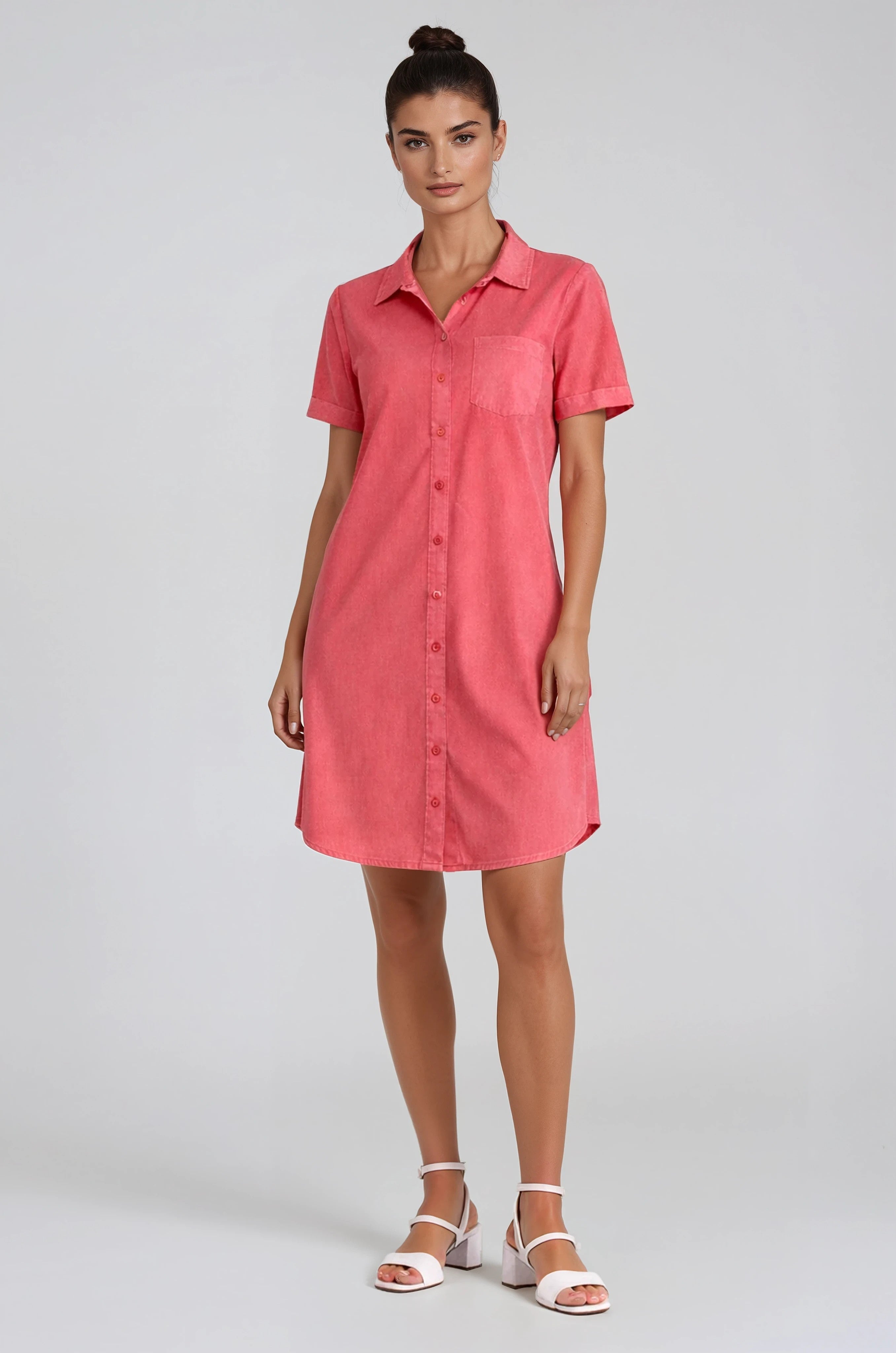 Carreli® Tencel Midi Dress – in Calypso Coral