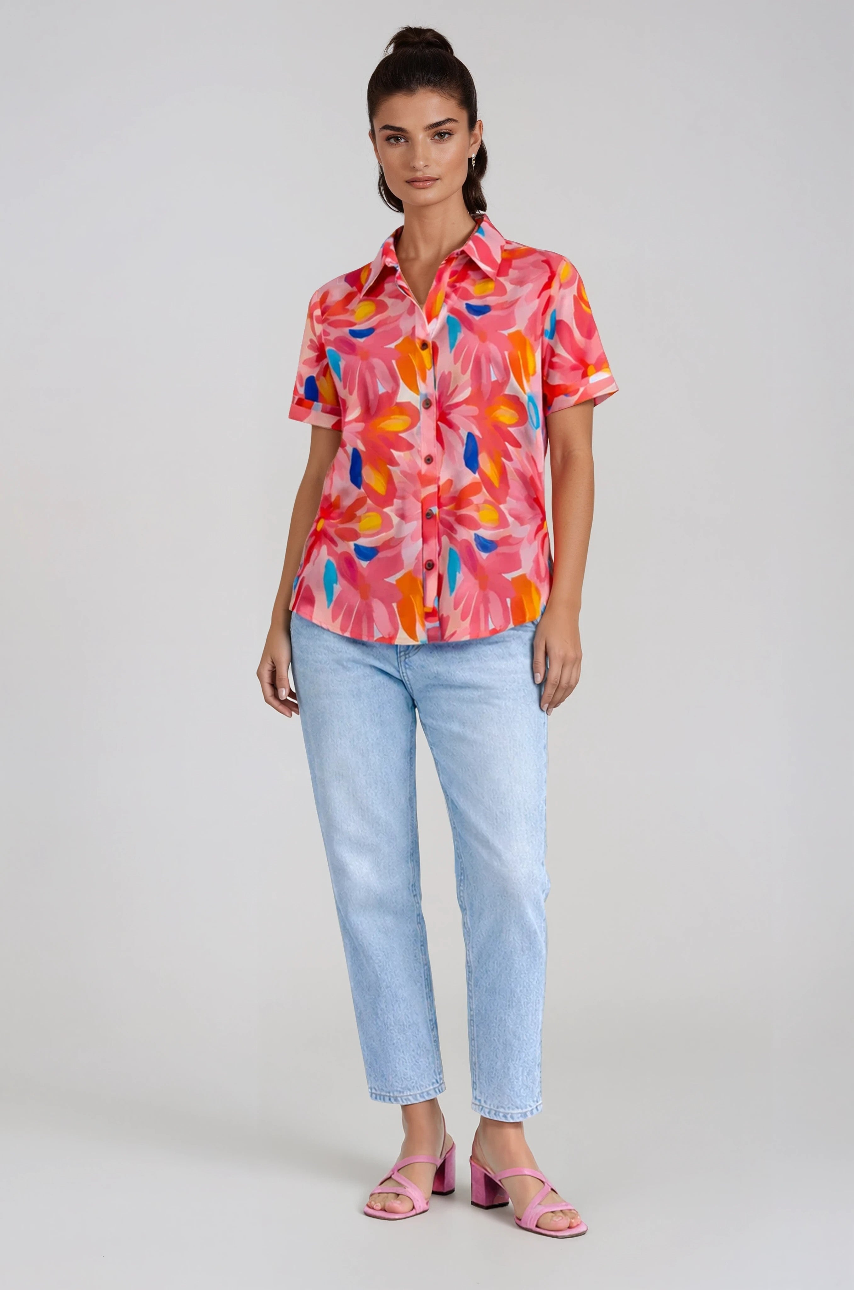 Carreli® Tencel Blouse – in Flora Pop