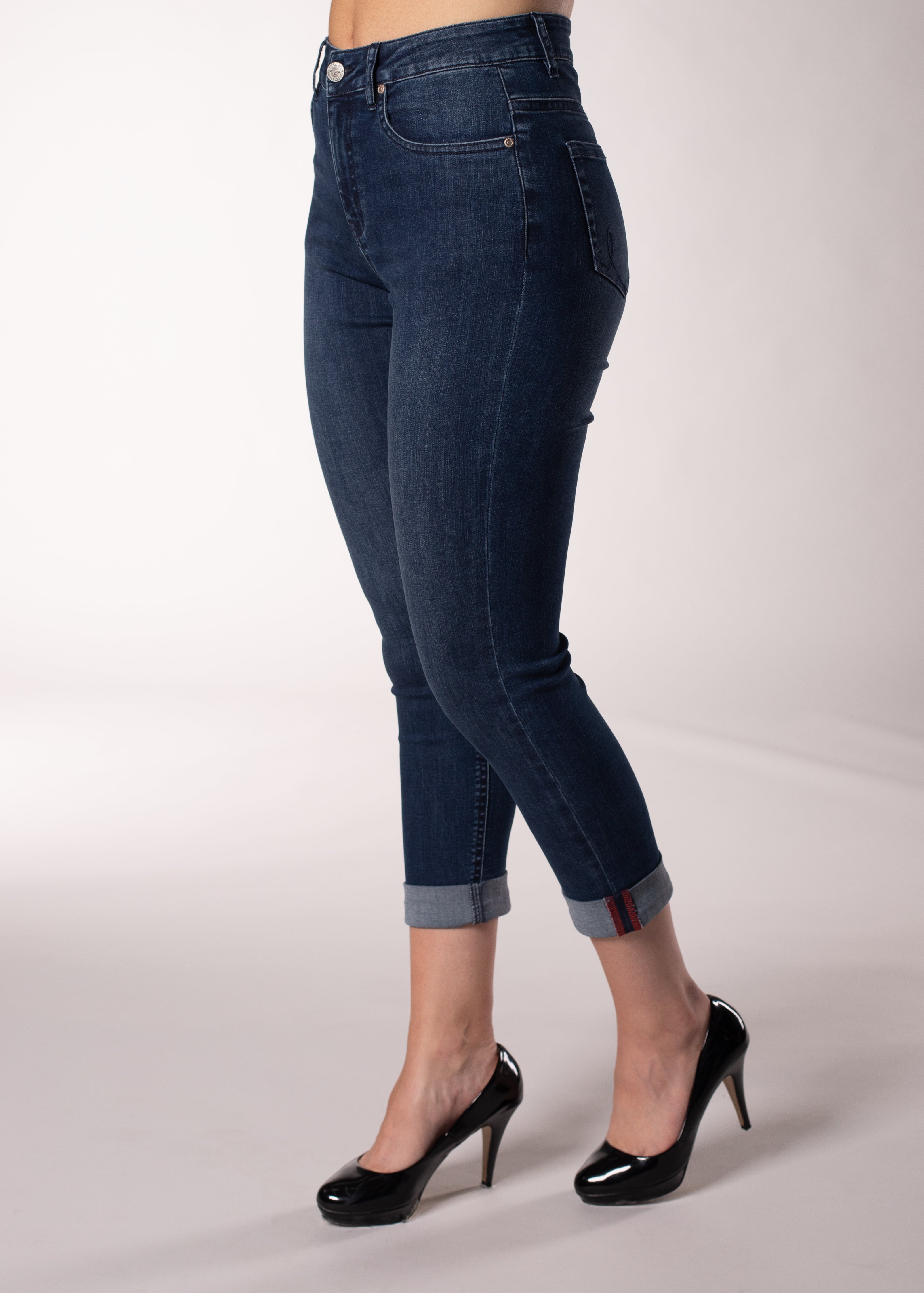Carreli Jeans® | Angela Fit Ankle Leg Length in Blue Black Denim