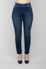 Carreli Jeans® | Angela Fit Straight Leg Pull-On in Blue Black Wash