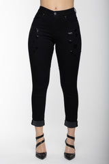 Carreli Jeans® | Angela Fit Ankle Length with Black Sequence