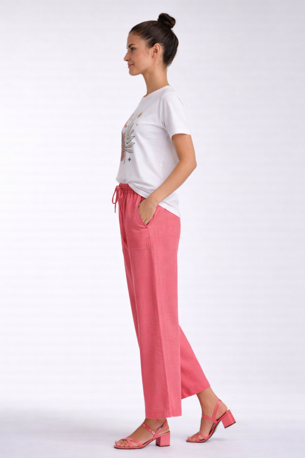 Carreli® Tencel Palazzo –  in Calypso Coral