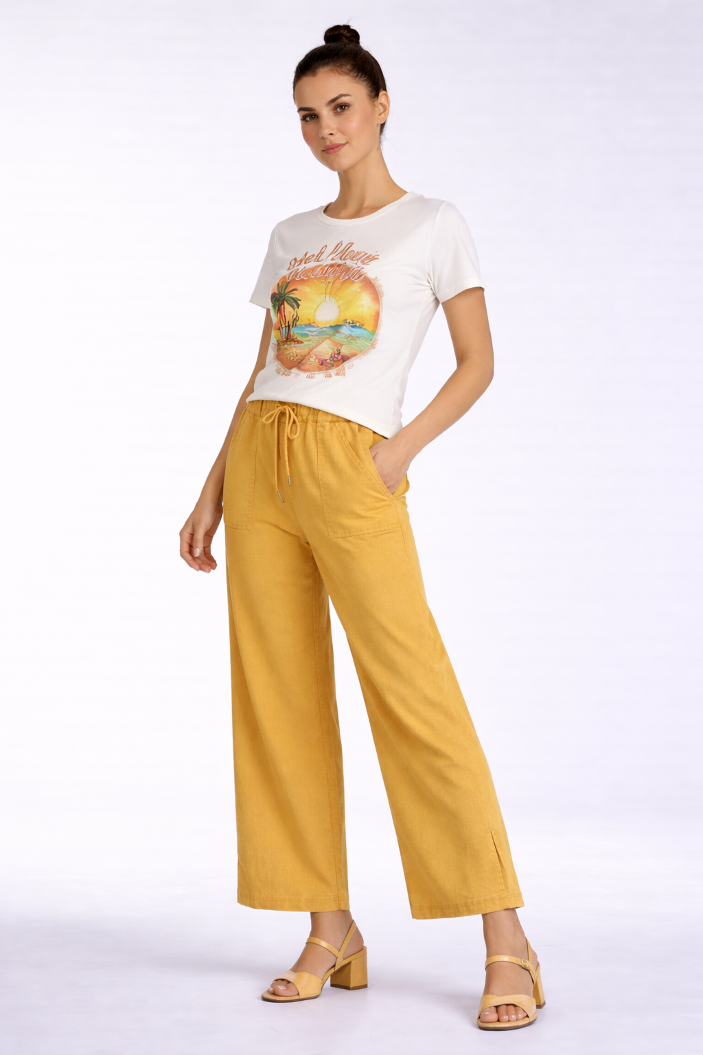 Carreli® Tencel Palazzo –  in Lemon Curry