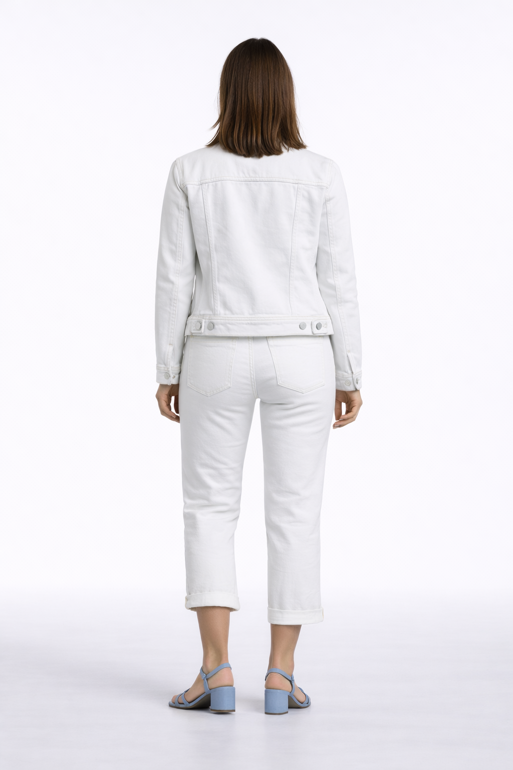 Bright White Stretch Denim Jacket – Classic Fit | Carreli Jeans®