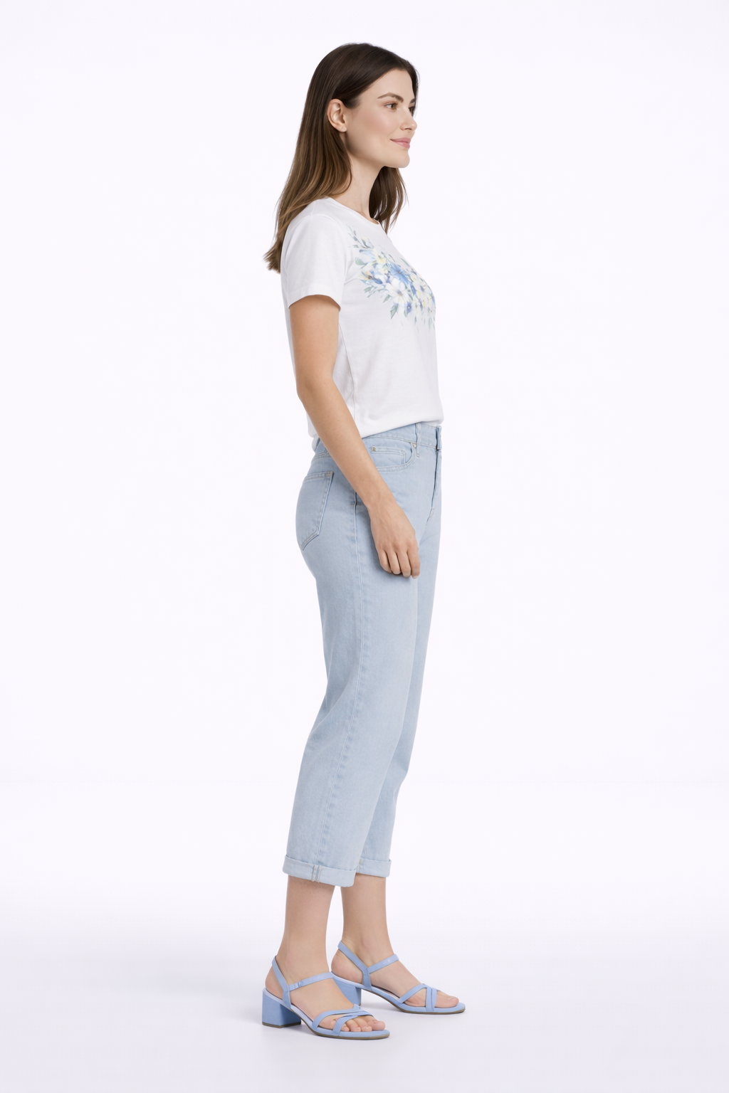 Sky Stretch Denim Capri – Classic Fit | Carreli Jeans®