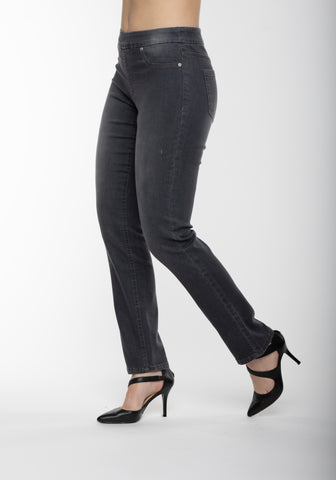 Carreli Jeans® | Angela Fit Straight Leg Pull-On in Grey Wash as