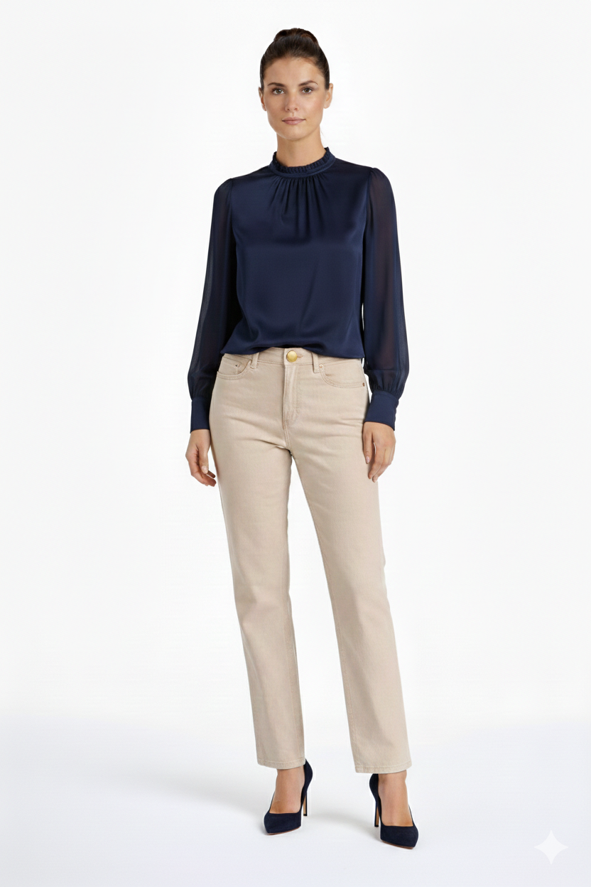 Bleach Sand Wash Premium Denim Straight Leg | Carreli Jeans®