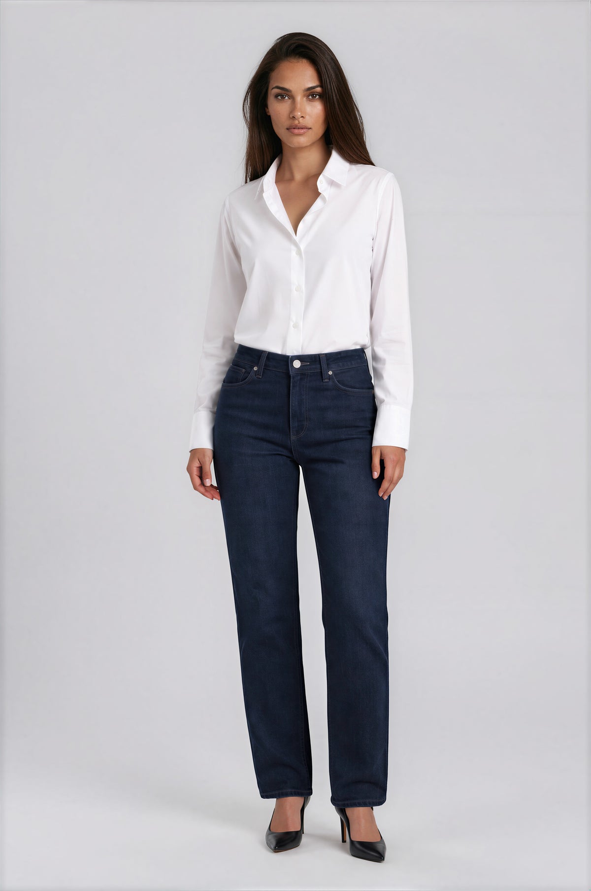 Premium Blue-Black Denim Straight Leg | Carreli Jeans®